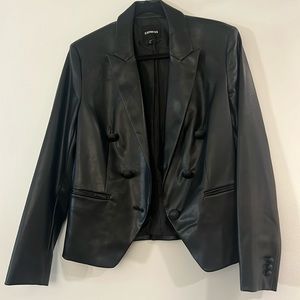 Express faux leather blazer